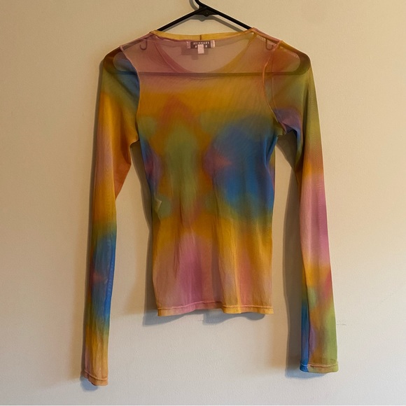 Frankies Bikinis Ember Mesh Long Sleeve Shirt in Serotonin - Picture 11 of 16